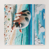 Puzzle Les rivages de porcins et les plages de galets (Horizontal)