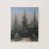 Puzzle Les sapins dans la neige (Scène de Noël d'hiver) (Vertical)