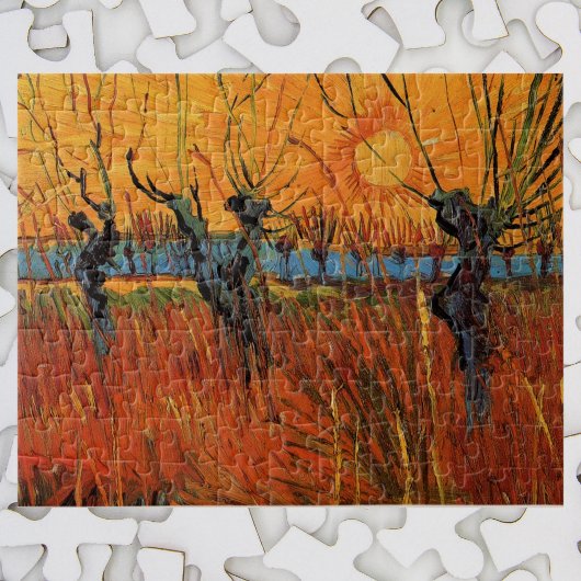Puzzle Les saules au coucher du soleil par Vincent van Go