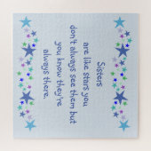Puzzle Les soeurs sont comme les étoiles Citation personn (Horizontal)