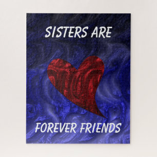 Puzzle Les Soeurs Sont Pour Toujours Des Amis Peint Coeur
