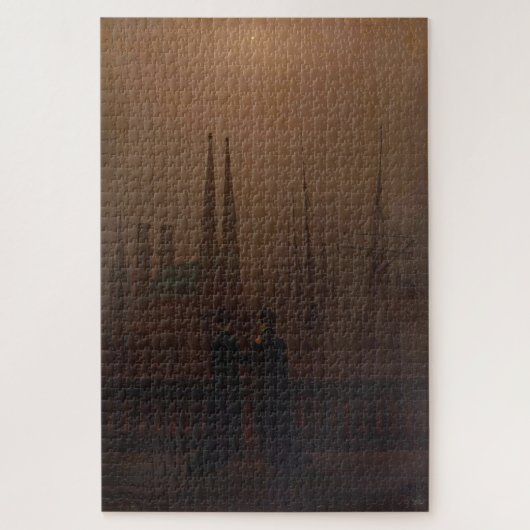 Puzzle Les Soeurs sur le Balcon Nuit dans un Port (Vertical)