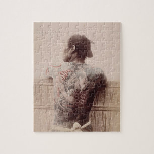 Puzzle Les tatouages du jeune marié japonais, c.1880