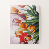 Puzzle Les Tulipes élégantes Bonne Fête des Mères (Vertical)