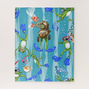 Puzzle Les vrais grenouilles — Plongeurs en haute mer