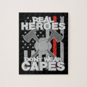 Puzzle Les vrais héros de sapeurs-pompiers ne portent pas (Vertical)