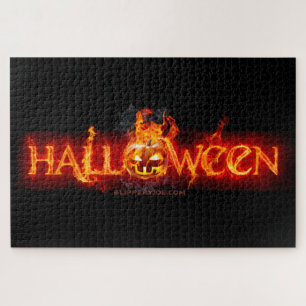 Puzzle Les yeux brillants du citrouille Halloween de Slip