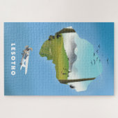 Puzzle Lesotho Afrique du Sud poster de ski (Horizontal)