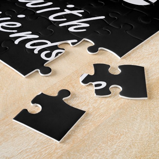 Puzzle Less Worries More Wine Drink Wine with Friends (Côté)