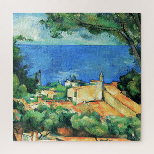 Puzzle L'Estaque aux toits rouges par Paul Cezanne