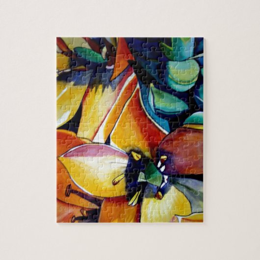 Puzzle L'étoile jaune de Bethléem l'aquarelle de fleurs (Vertical)