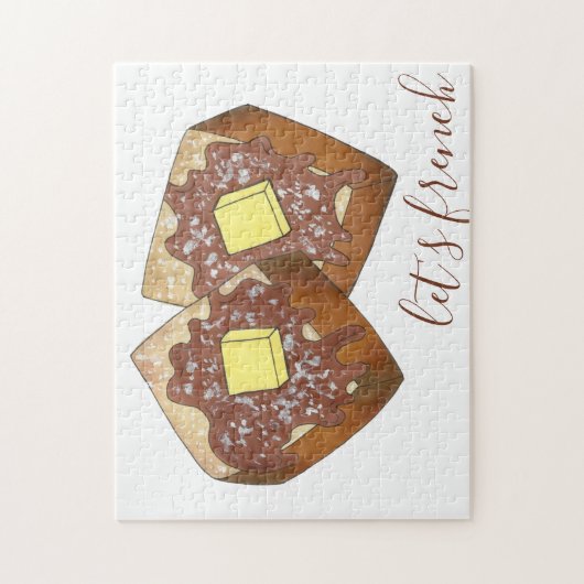 Puzzle Let's French Toast Slices w/ Syrup and Butter (Vertical)
