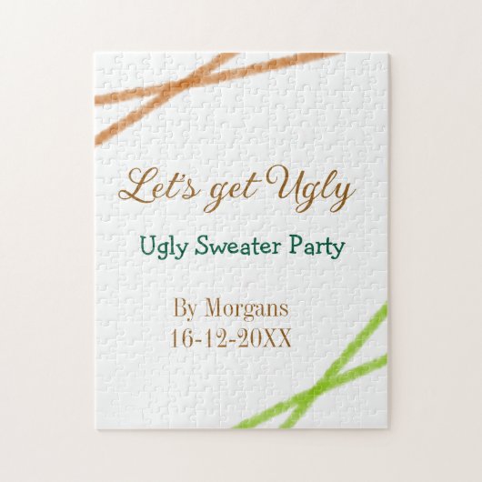 Puzzle Let's get ugly Christmas ugly sweater Partyorange  (Vertical)