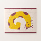 Puzzle Letter "G" Giraffe Alphabet Art (Horizontal)