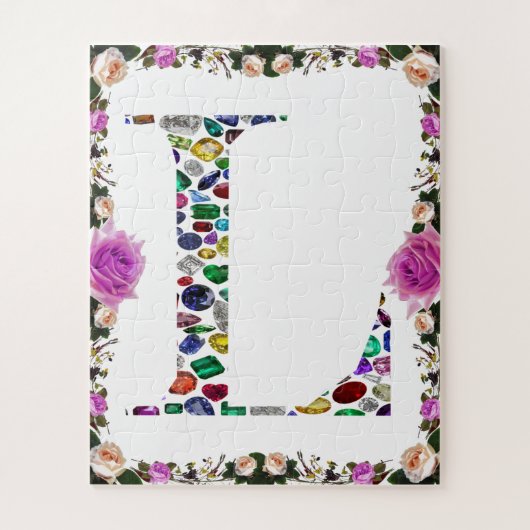 Puzzle Letter L monogram (Vertical)