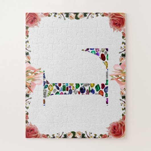 Puzzle Letter L monogram (Vertical)