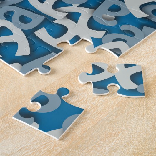 Puzzle Lettre A bleu (Côté)