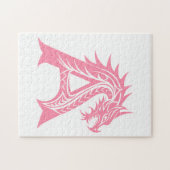 Puzzle Lettre A de style dragon, Alphabet Dragon, Monogra (Horizontal)