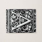 Puzzle Lettre A Monogramme Médiéval Art Nouveau (Horizontal)