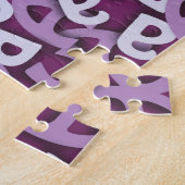 Puzzle Lettre A violet (Côté)