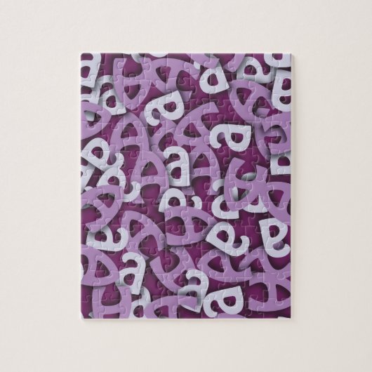 Puzzle Lettre A violet (Vertical)