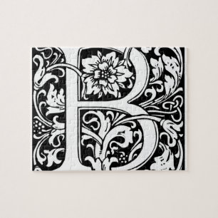 Puzzle Lettre B Monogramme Médiéval Vintage Initiale