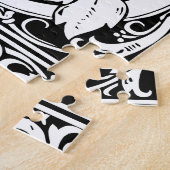 Puzzle Lettre D Monogramme médiéval Art Nouveau (Côté)