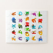 Puzzle Lettre d'animal alphabet (Horizontal)