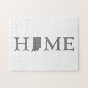Puzzle Lettre en forme d'Indiana Hoosier Indianan Home