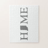 Puzzle Lettre en forme d'Indiana Hoosier Indianan Home (Vertical)