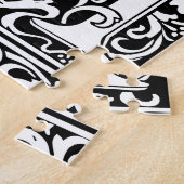 Puzzle Lettre H Monogramme médiéval Art Nouveau (Côté)