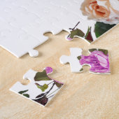 Puzzle Lettre initiale A avec Monogramme floral de pierre (Côté)