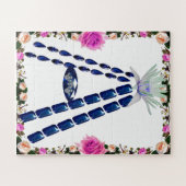 Puzzle Lettre Initiale A, Monogramme Moderne Design (Horizontal)