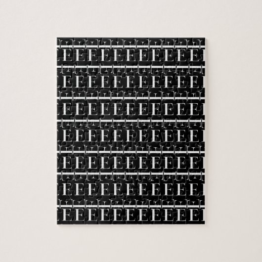 Puzzle Lettre initiale monogramme E (Vertical)