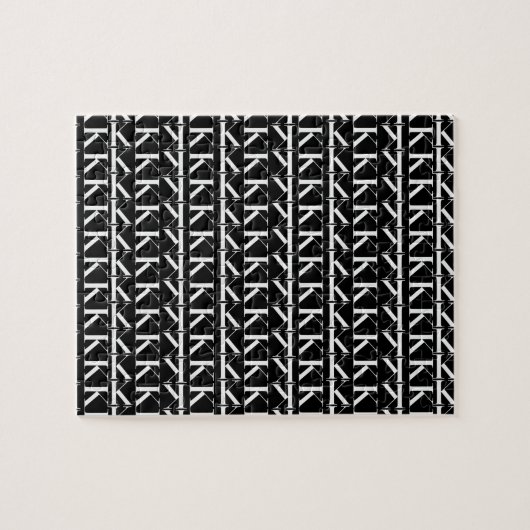 Puzzle Lettre initiale monogramme K (Horizontal)