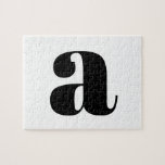 Puzzle Lettre initiale Monogramme moderne Noir et blanc<br><div class="desc">Joli monogramme moderne en noir et blanc.</div>