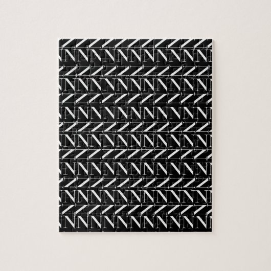 Puzzle Lettre initiale monogramme N (Vertical)
