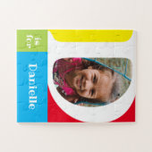 Puzzle Lettre mignonne D Enfants Photo et nom (Horizontal)