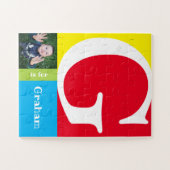 Puzzle Lettre mignonne G Enfants Photo et nom (Horizontal)