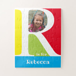 Puzzle Lettre mignonne R Enfants Photo et nom
