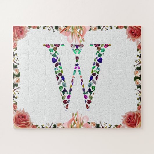 Puzzle Lettre monographie W - Conception initiale de pier (Horizontal)
