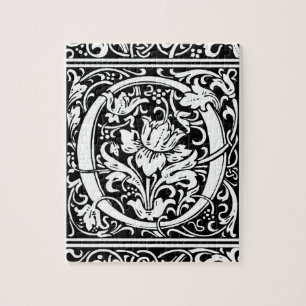 Puzzle Lettre O Monogramme Art Nouveau Médiéval