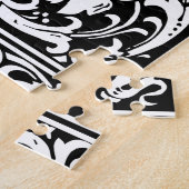 Puzzle Lettre P Monogramme médiéval Art Nouveau (Côté)