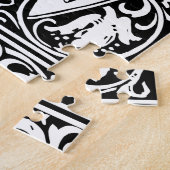 Puzzle Lettre W Monogramme médiéval Art Nouveau (Côté)