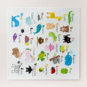 Puzzle Lettres de l'alphabet animal (Horizontal)