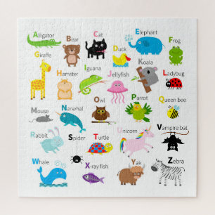 Puzzle Lettres de l'alphabet animal