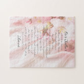 Puzzle Lettres de script de prière du Seigneur Florals ro (Horizontal)