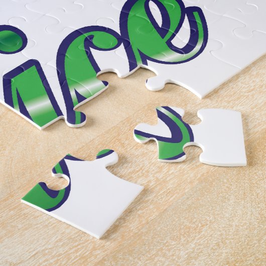 Puzzle Lettres rouges rétro Noël, Naughty ou Nice (Côté)