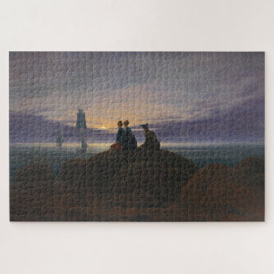Puzzle Lever de lune au bord de la mer (par Caspar David