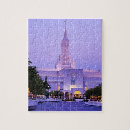 Puzzle Lever de soleil abondant de temple mormon de LDS - (Vertical)
